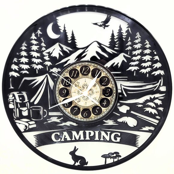 Handmade Other - Fishing vinyl record clock